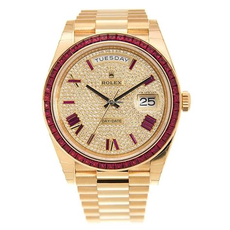 rolex with rubi|gold rolex with rubies.